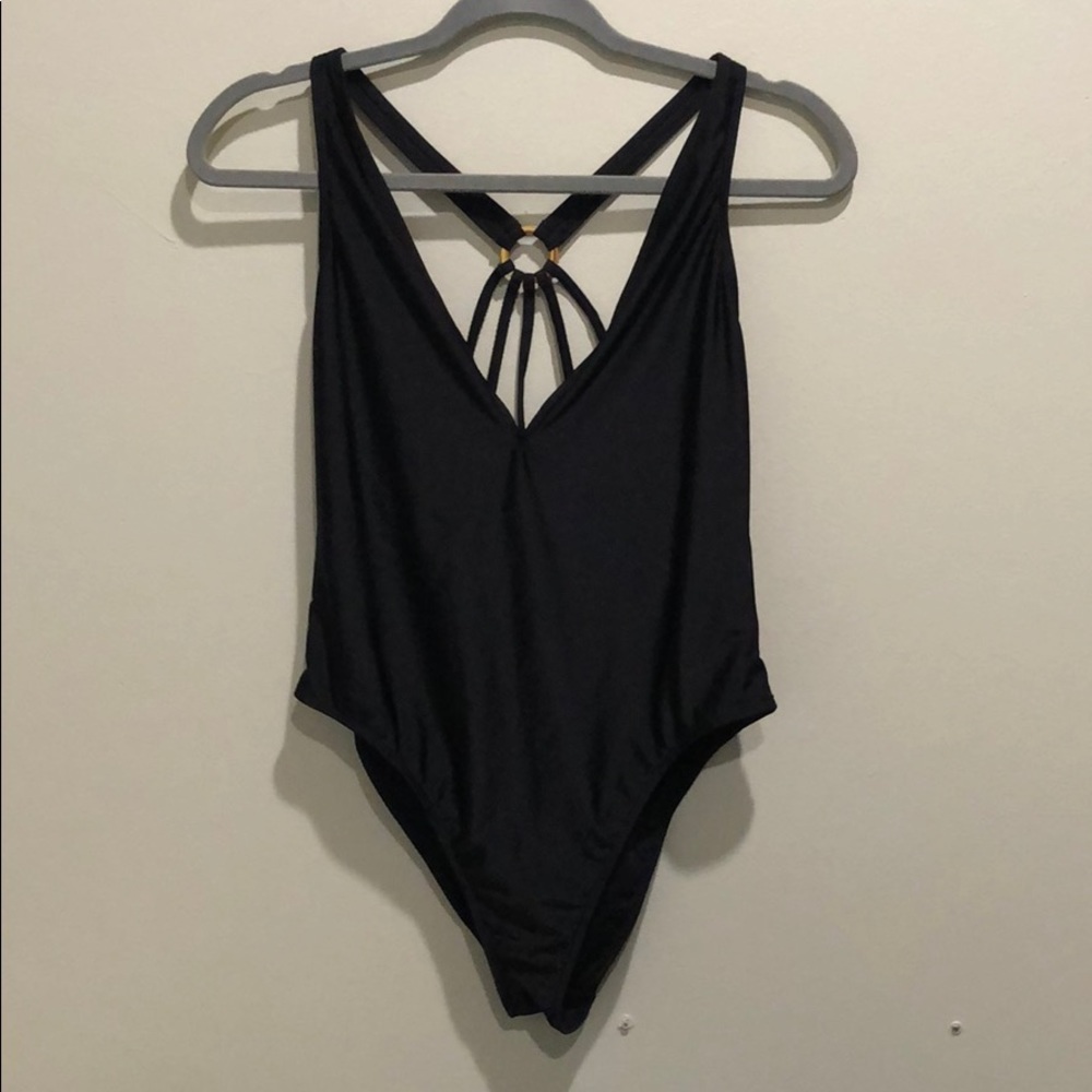 Black one piece swimsuit
